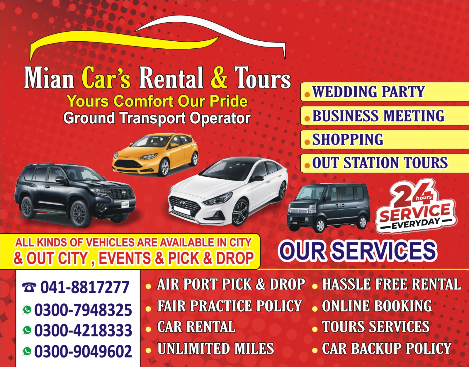 Mian Cars Rental and Tours Cars Images